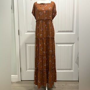 NATURAL LIFE Berkley Floral Brown Maxi Dress Size L